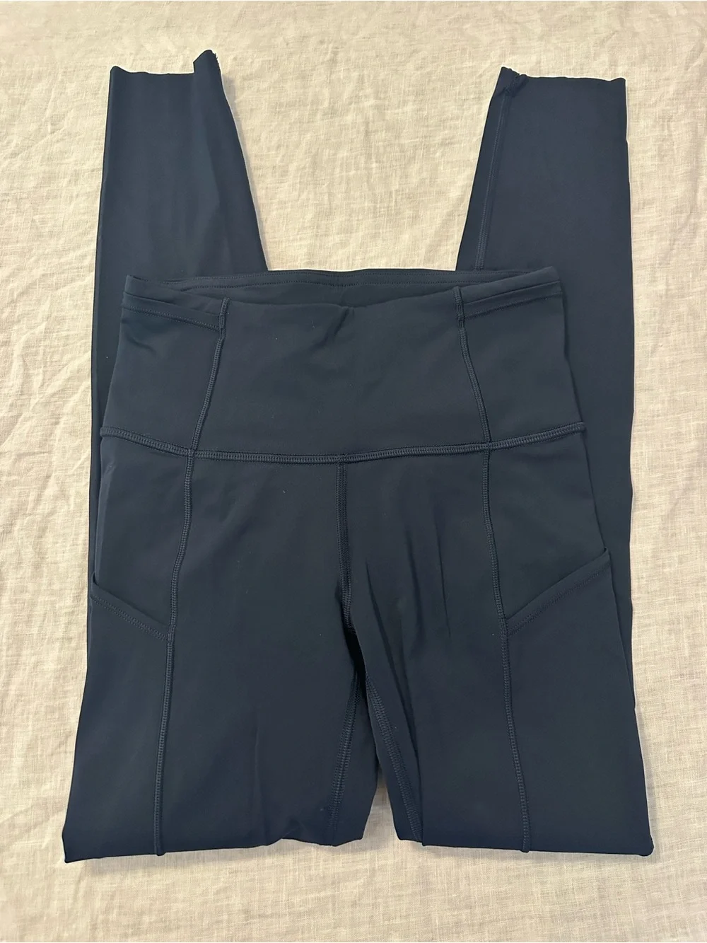 lululemon navy fast and free 28”